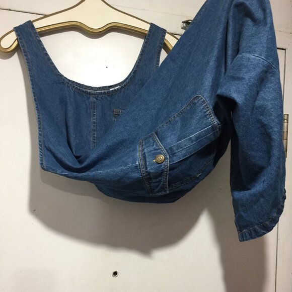 VINTAGE PREMIER INTERNATIONAL MAXI DENIM DRESSES SIZE L - Picture 9 of 10